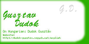 gusztav dudok business card